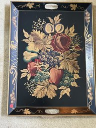 A PAINTED TOLEWARE TRAY