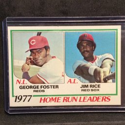 1978 Topps Home Run Leaders 1977 George Foster - Jim Rice