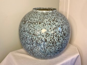 Large Blue Ceramic Vessel
