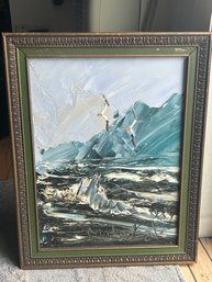 Vintage Signed MORRIS KATZ Impasto Oil Painting On Masonite Board