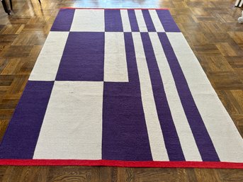 Vintage Kilim Rug - Purple Stripes