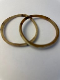 Pair Of Horn Bangle Bracelets Handmade In Kenya