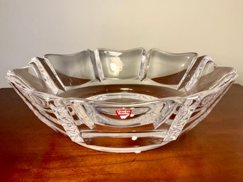 Large Orrefors Crystal Corona Centerpiece Bowl