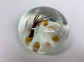 Matthew Buechner, Thames Glass Paperweight, Signed