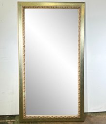 A Large Full Length Mirror In Glamorous Gilt Wood Frame