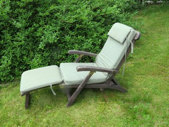 Adjustable Teak Lounge Chair With Cushion By Kings Teak Collections