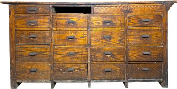 Fabulous Vintage Two Sided Oak  Cabinet Or Kitchen Island