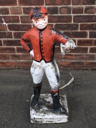 Fantastic Vintage Hitching Post - Cavalier Spirit - Lawn Jockey - Original Paint - Nice Vintage Piece - Wow !