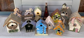 Fifteen Handcrafted Birdhouses