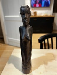 African Carved Wooden Statue Of A Woman