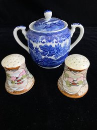 Shaker Set And Sugar Bowl