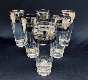 Rare Vintage Set Of 6 Temporama Highball Tumblers