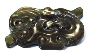 Hand Carved Chinese Stone Dragon Amulet