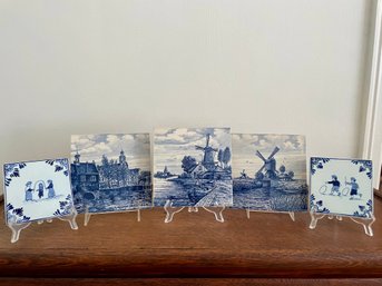 Delft Handpainted Tiles / Trivets, Made In Holland