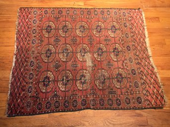 VERY OLD Antique Oriental Rug - Some Wear / Flaws As Shown - We Have Another Very Similar Rug - 41' X 34'