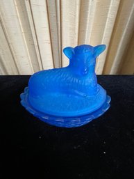 Vintage Degenhart Glass, Lamb On Nest