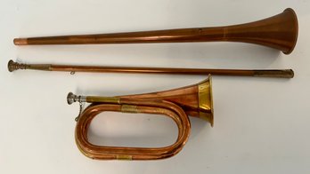 Copper & Brass Hunting Horn/bugle & Copper Fox Hunting Horn