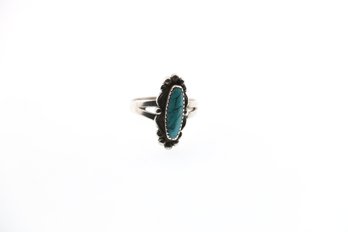 Vintage Sterling Silver Turquoise Ring Size 6