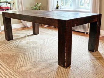 A Gorgeous Bespoke Reclaimed Wood Farmhouse Table - Rustic Chic At Its Best!
