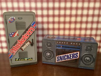 Pair Of Candy Bar Tins