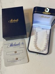 Michaels Pearl Necklace In Box