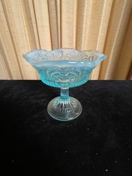 Fenton Glass 'Tokyo Blue' Opalescent Open Compote