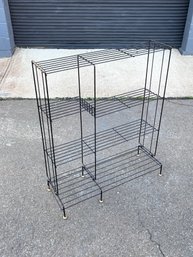 Mid Century Metal Wire Shelving Unit
