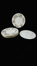 Wedgwood Lichfield Pattern Bone China 8' Plates - Set Of 8