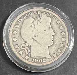 1902-S Barber Silver Half Dollar