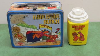1973 Hanna Barbera Hair Bear Bunch Metal Lunchbox & Thermos