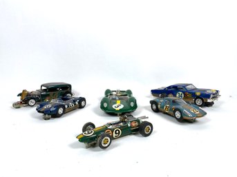 Amazing Group Of 6 Vintage Large Scale Slot Cars