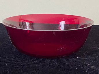 Vintage Ruby Red Glass Bowl