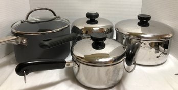 Good Quality Saucepans With Lids- Revere Ware, Circulon, Meyer