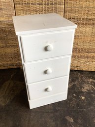 White 3 Drawer Nightstand