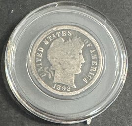 1892 Barber Silver Dime