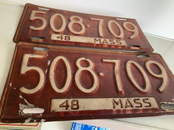 Pair Of Vintage License Plates