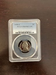 Beautiful 1990 S San Francisco Jefferson Nickel PCGS PR69DCAM