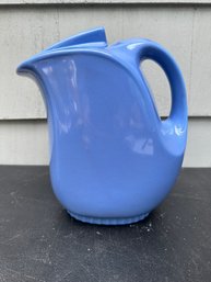 1940s Hall China Refrigerator Ware Blue Covered Pitcher