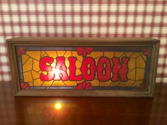 Lighted Saloon Sign