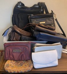 Bin Of Ladies Purses, Clutches And Fanny Packs