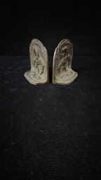 Antique Brass 'End Of The Trail' Native American Bookends
