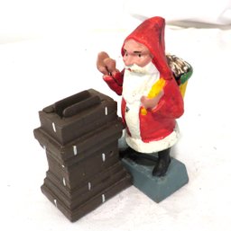 Cast Iron Santa Chimney Mechanical Bank