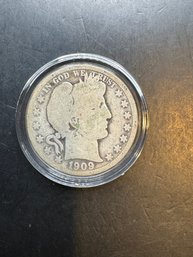 1909-O Silver Barber Half Dollar