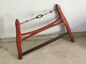 Vintage Wood Buck Cross Cut Bow Handsaw