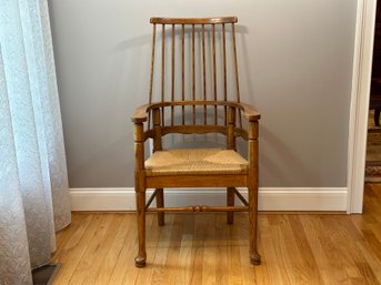 A Quality Vintage Farmhouse Arm Chair In Oak, 2 Of 2