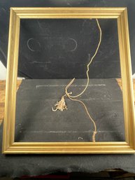 Gold Tone Painted Picture Frame