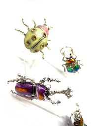 Collection Of 4 Bug Brooches