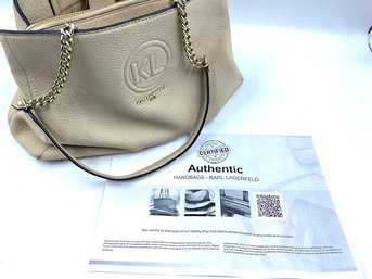 Authentic Designer Karl Lagerfeld Leather Handbag