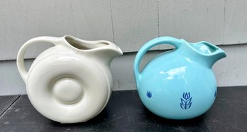 Two MCM Vintage USA Tulip And Hall Pitchers