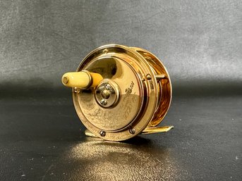 Vintage Army & Navy Cooperative Society LTD Fishing Reel In Brass, Made In England #1